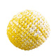 Boule crochetée jaune ocre chiné 12 cm (3