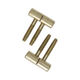 Mack 1019176 - 2 charnières de fenêtre bichromatées 13x48mm | 5 pièces