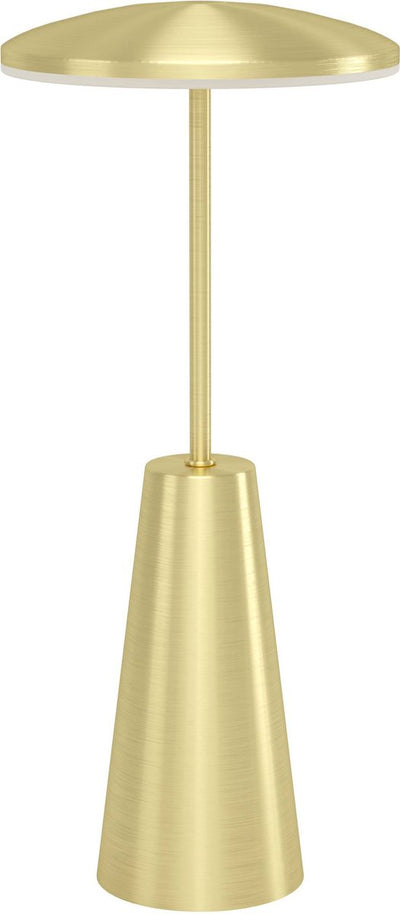 Lampe de table Eglo piccola - variateur tactile - sans fil - 28 cm - or - lumière blanche orientable - rechargeable - extérieur et intérieur