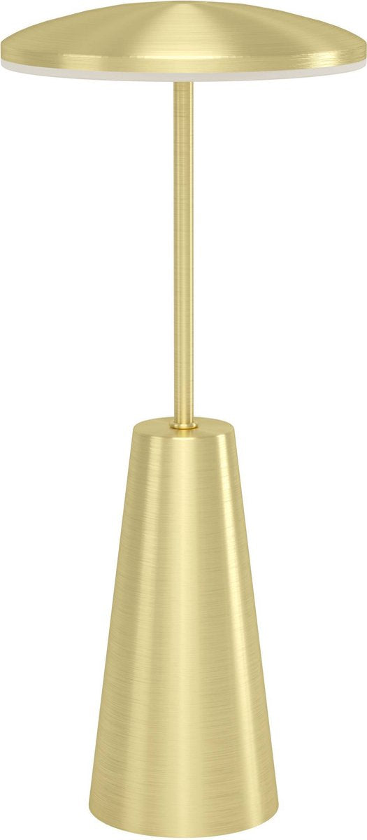Lampe de table Eglo piccola - variateur tactile - sans fil - 28 cm - or - lumière blanche orientable - rechargeable - extérieur et intérieur