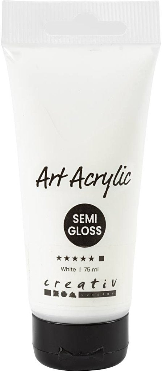 Creativ Company Pigment Art Acrylic Paint Titanium White, 75 ml