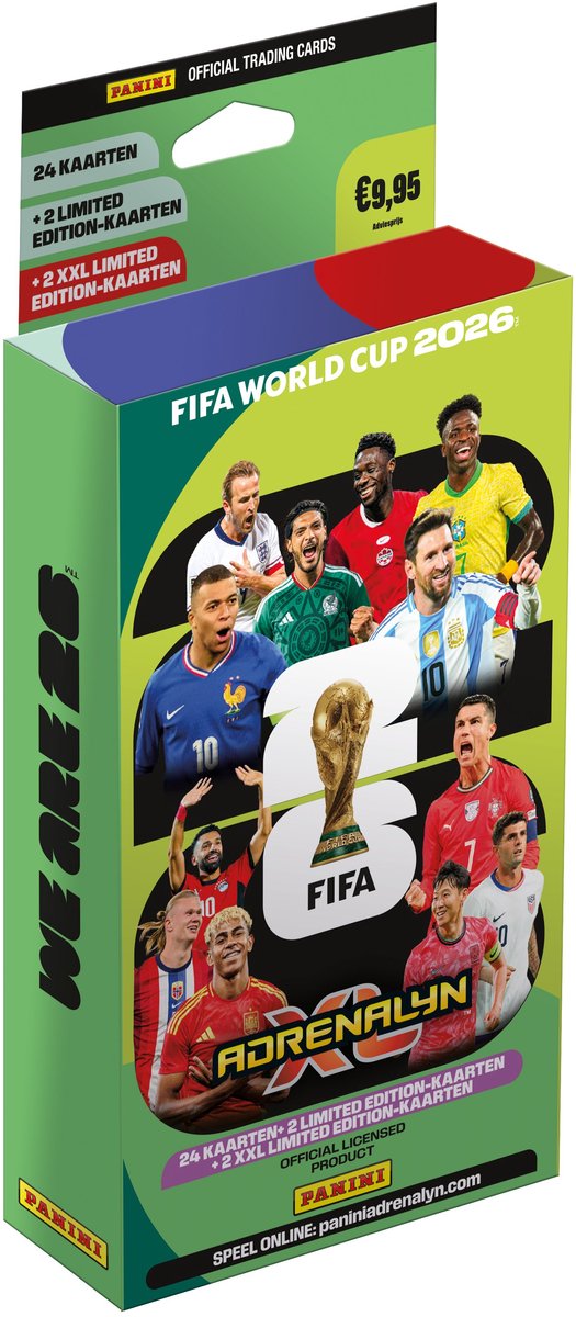 Panini - cartes à collectionner adrenalyn xl - coupe du monde fifa 2026 - ecoblister xxl