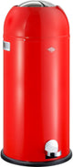 Wesco kickmaster maxi poubelle | poubelle à pédale | 40 litres | métal - rouge | poubelle - fabriquée en Allemagne