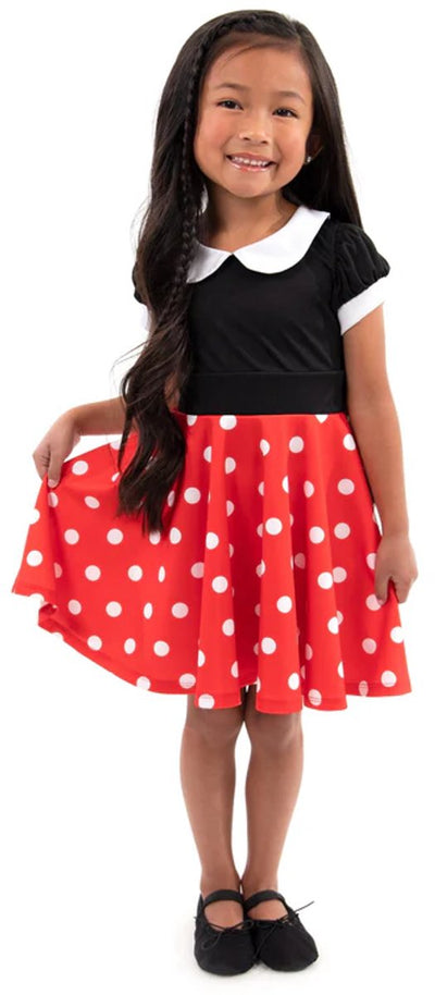 Petites aventures – robe virevoltante rétro à pois – taille xl (128-134)