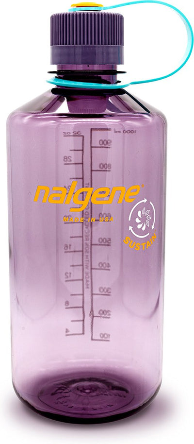 Nalgene - bouteille à goulot étroit - gourde - bouteille d'eau - étanche - 1000 ml - sans bpa - sustain - aubergine