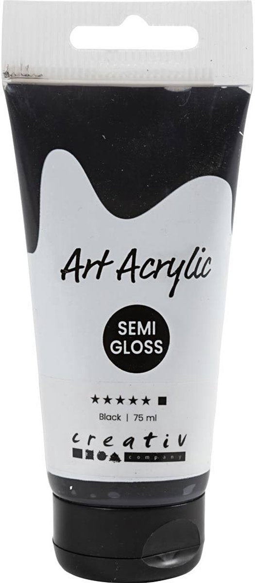 Creativ Company Pigment Art Acrylic Paint Mars Black, 75 ml