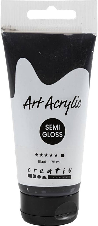 Creativ Company Pigment Art Acrylic Paint Mars Black, 75 ml