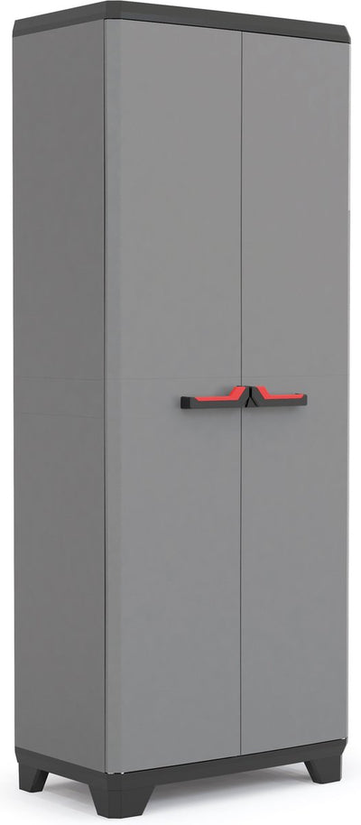Keter stilo armoire de rangement haute - utilitaire - 3 étagères - 39x68x173cm - gris foncé noir
