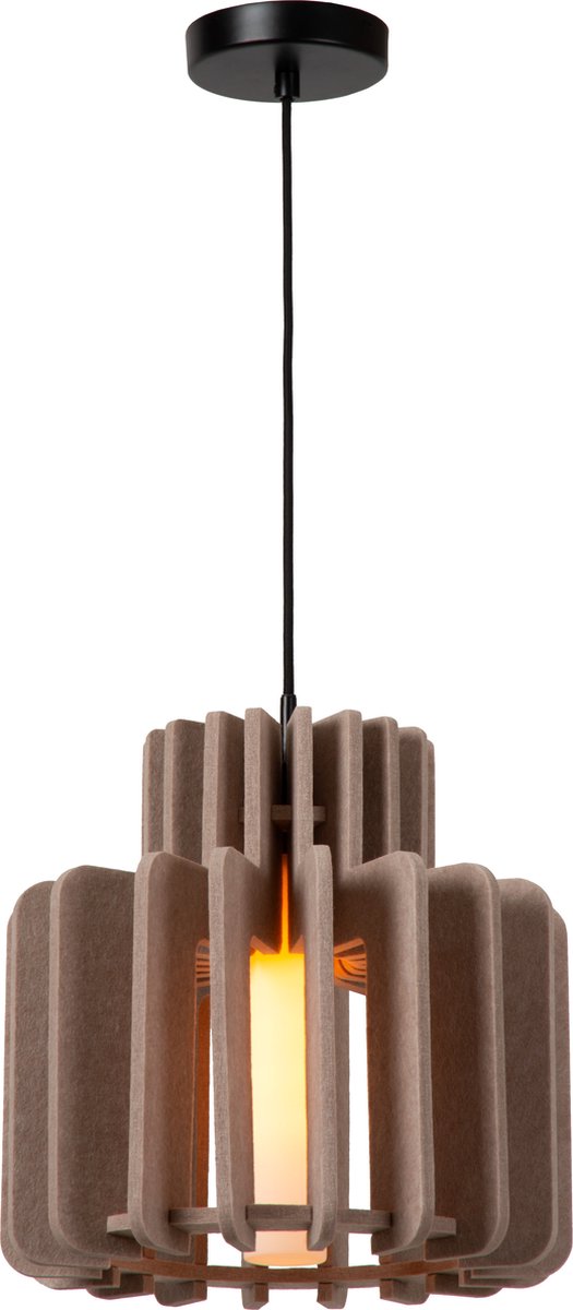 Lucide rollo - lampe suspendue - 1xe27 - taupe - japandi