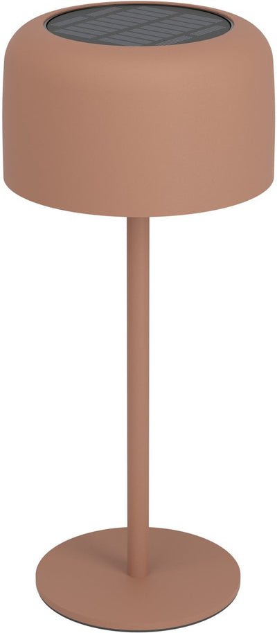 Lampe de table Eglo roccanova - rechargeable (jusqu'à 22 heures de lumière) - solaire - 30 cm - rouge brique orange chaud - sans fil - dimmable - intérieur et extérieur