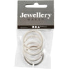 Porte-clés Creativ company, d 28 mm, plaqué argent, 4 pièces 1 boîte