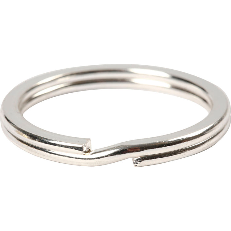Porte-clés Creativ company, d 28 mm, plaqué argent, 4 pièces 1 boîte