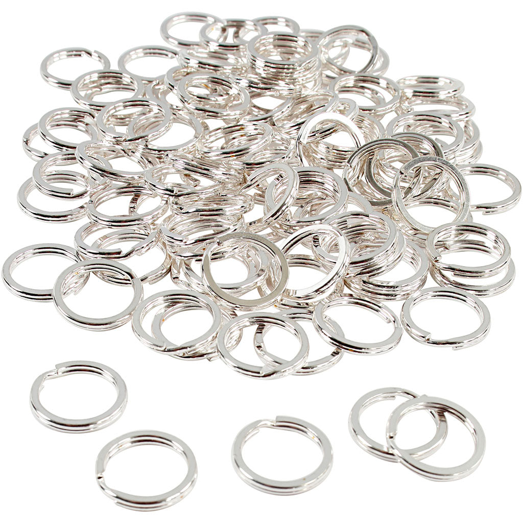 Bague fendue Vivi Gade, d 15 mm, plaqué argent, 100 pièces, 1 boîte