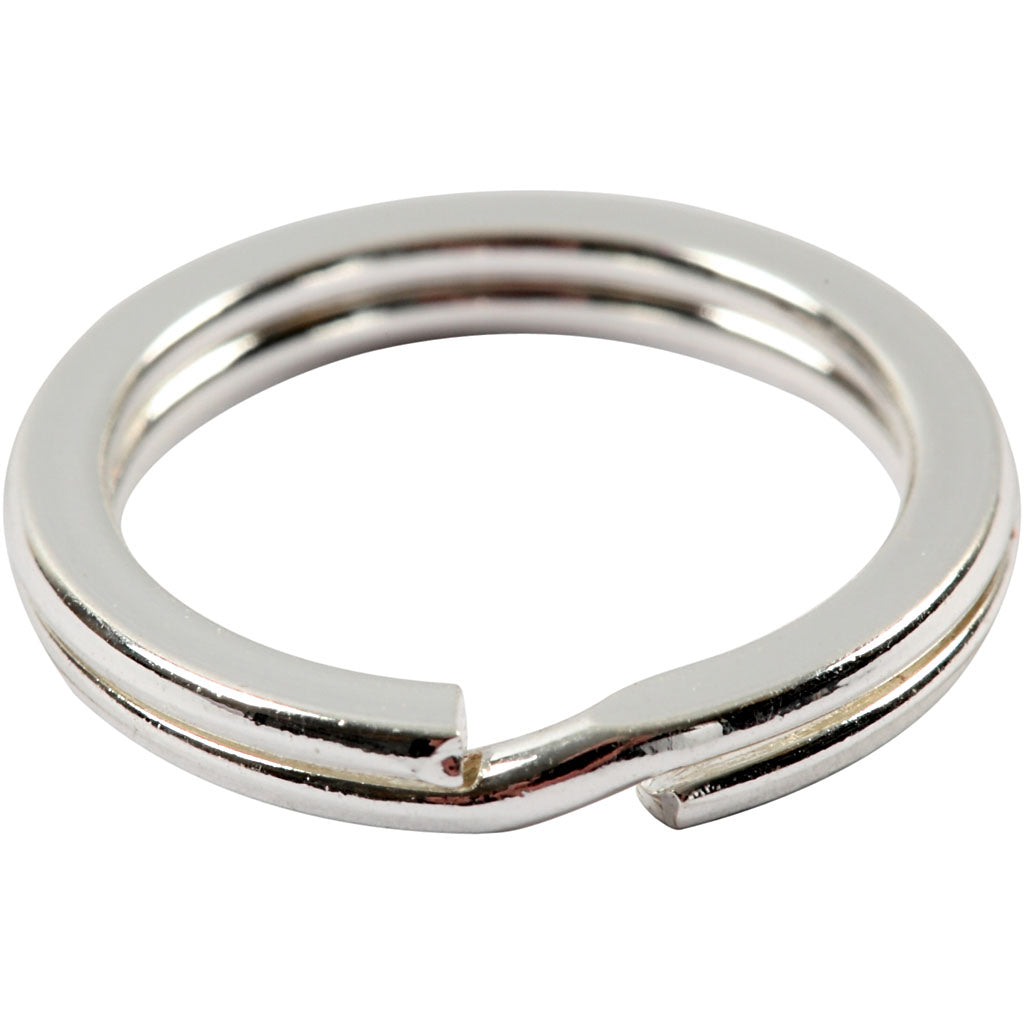 Bague fendue Vivi Gade, d 15 mm, plaqué argent, 15 pièces 1 boîte