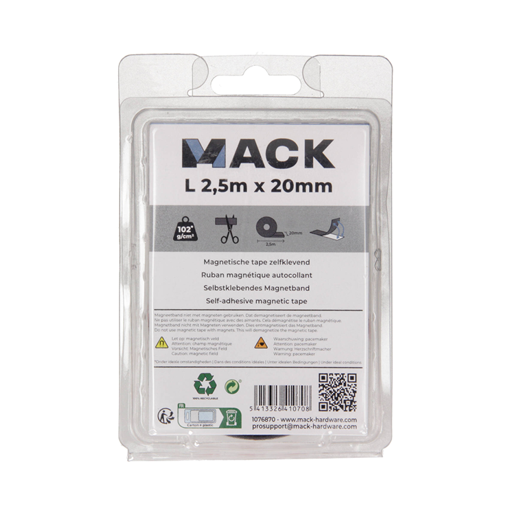 Mack 1076870 - bande magnétique 2,5m*20mm 1pc | 3 pièces