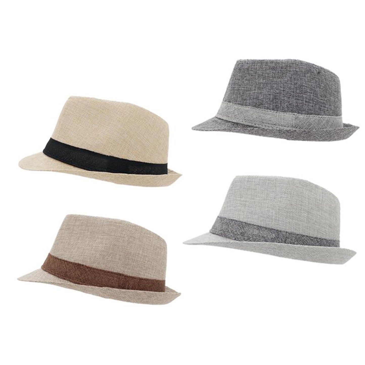 Gerkimex chapeau paille en papier avec bande