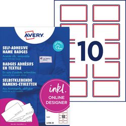 Badges nominatifs autocollants avery zweckform autocollants 50x80 mm