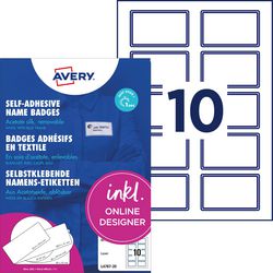 Badges nominatifs avery zweckform l4787-20