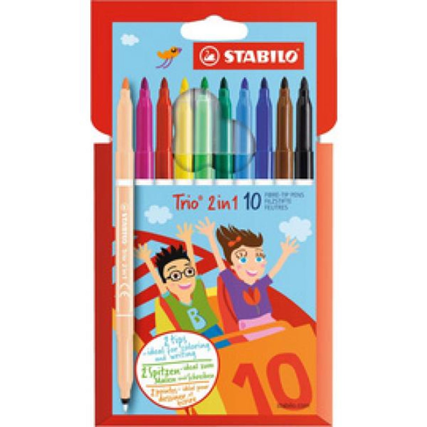 Stabilo trio 2 en 1 étui à feutres 10