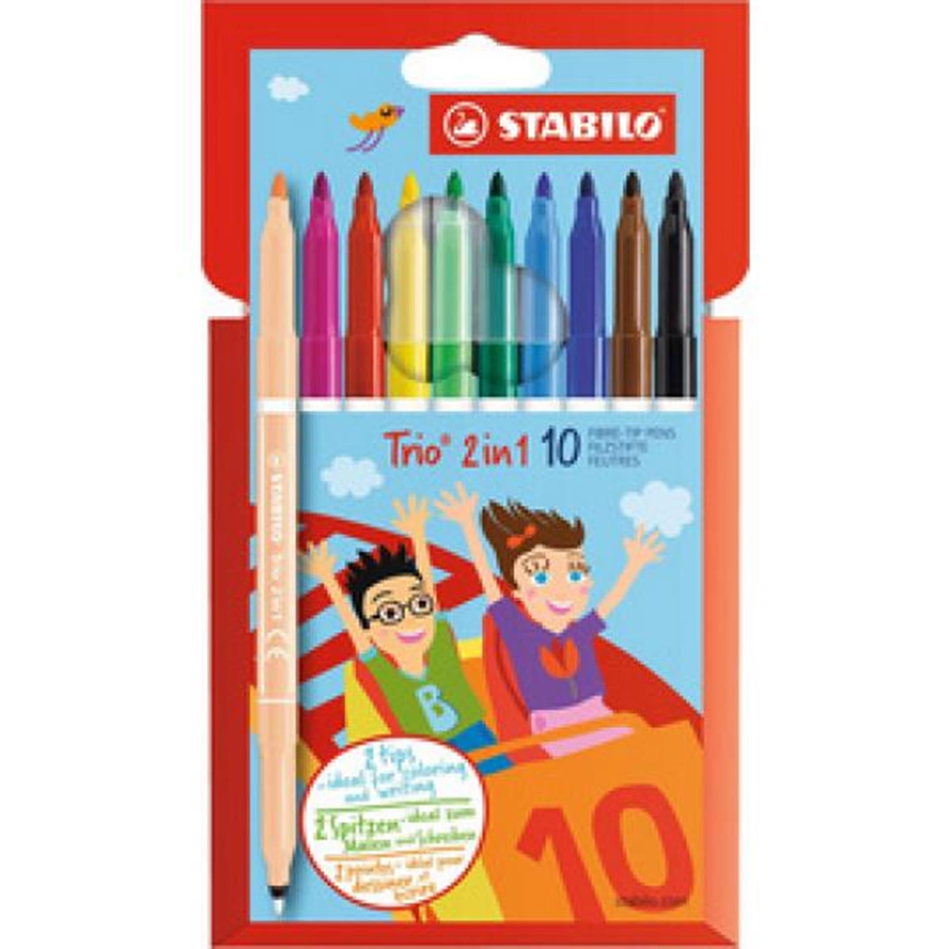 Stabilo trio 2 en 1 étui à feutres 10
