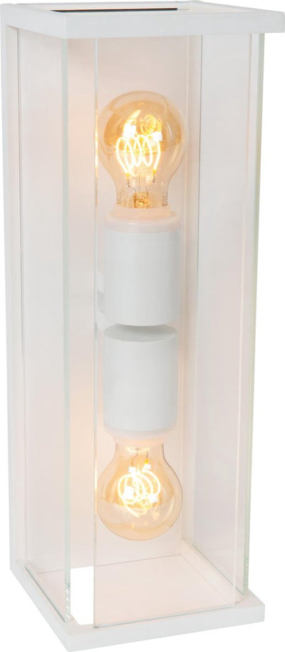 Lucide claire - applique intérieure extérieure - 2xe27 - ip54 - blanc