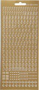 Creativ company autocollants, chiffres, feuille 10x23 cm, or, 1 feuille