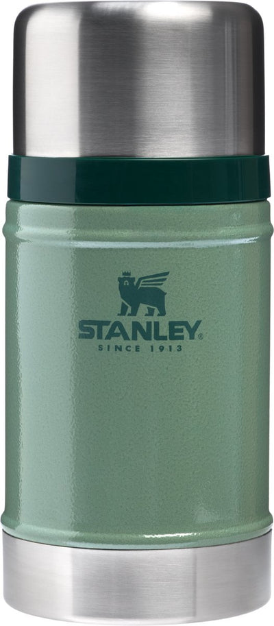 Pot alimentaire Stanley classic légendaire 0,7 l - boîte à lunch thermos garde au chaud pendant 15 heures - le couvercle sert de bol - récipient alimentaire étanche - sans BPA - passe au lave-vaisselle - vert martelé