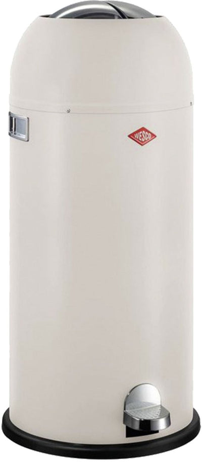 Wesco kickmaster maxi poubelle | poubelle à pédale | 40 litres | métal - sable mat | poubelle - fabriquée en Allemagne