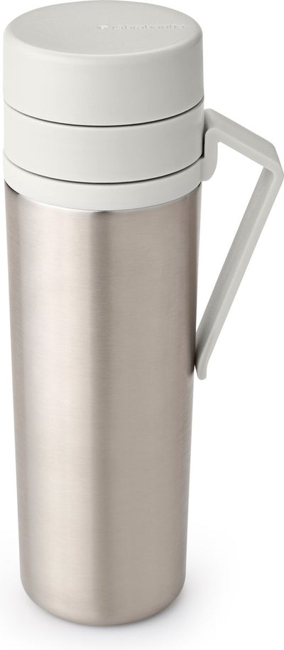 Brabantia make take bouteille thermos - tasse à café à emporter - 500 ml - gris clair
