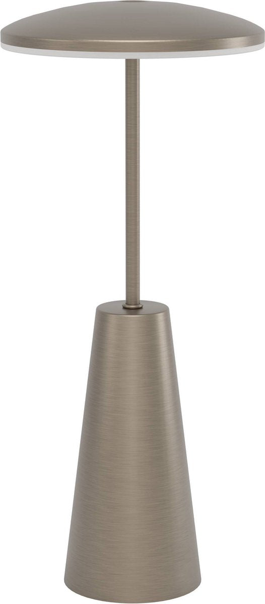 Lampe de table Eglo piccola - variateur tactile - sans fil - 28 cm - bronze foncé - lumière blanche orientable - rechargeable - extérieur et intérieur