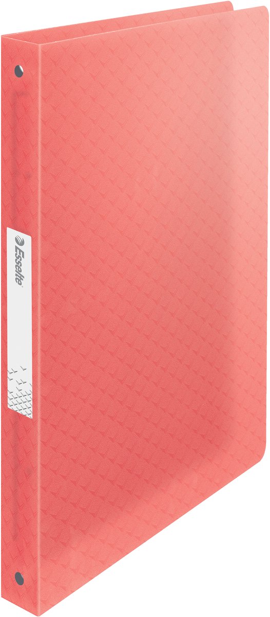 Esselte colour'breeze Classeur A4 2 anneaux avec couverture souple pour 140 feuilles - largeur dos 25 mm - corail