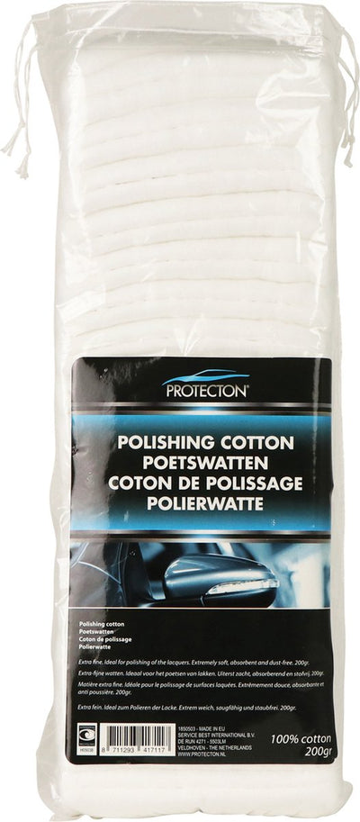 Ouate de nettoyage Protecton - idéale pour le polissage intérieur et extérieur - douce pour la surface à traiter - sans rayures - 200gr