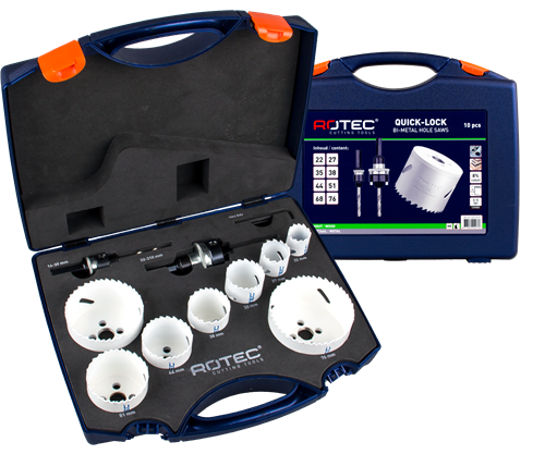 Rotec jeu de scies-cloches électricien à verrouillage rapide bim-co 10 pièces