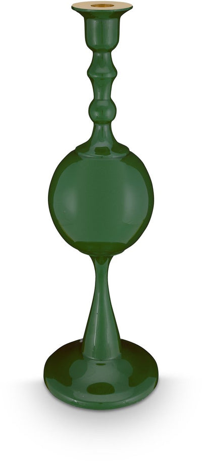 Pip studio - tourtereaux - bougeoir - vert foncé - aluminium - 12x37cm