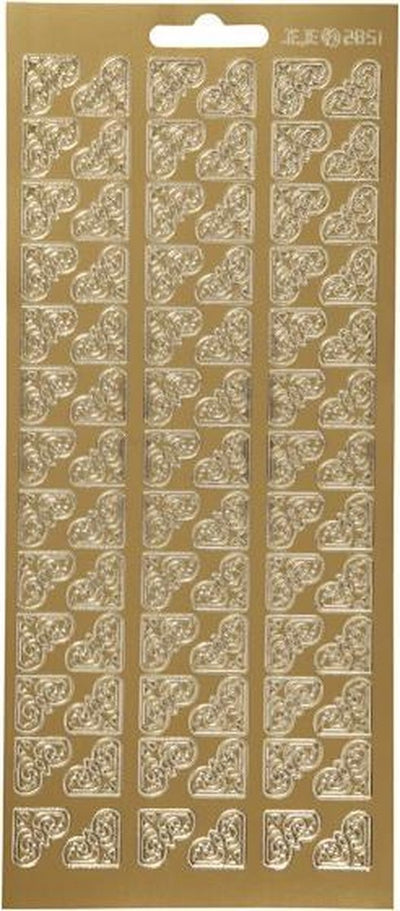Autocollants Creativ company, coins, feuille 10x23 cm, or, 1 feuille