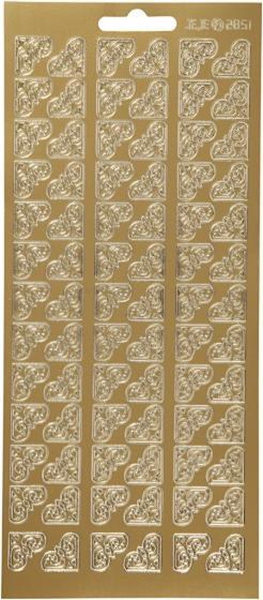 Autocollants Creativ company, coins, feuille 10x23 cm, or, 1 feuille