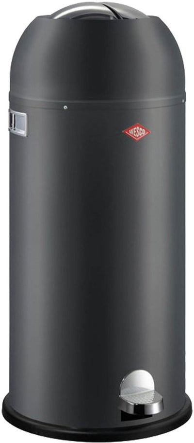 Wesco kickmaster maxi poubelle | poubelle à pédale | 40 litres | métal - graphite mat | poubelle - fabriquée en Allemagne