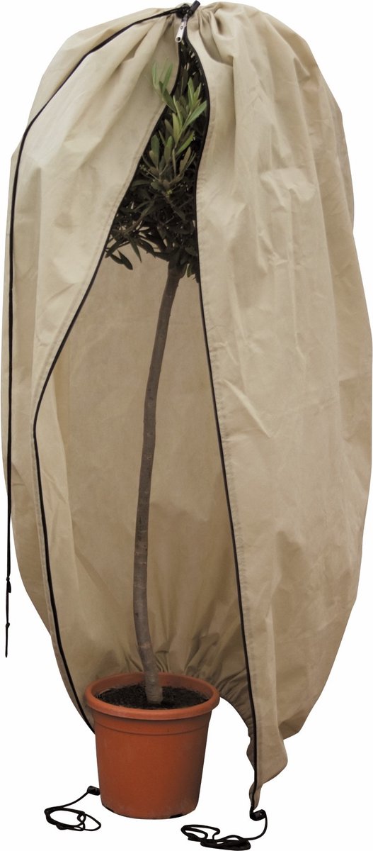 Bâche végétale Eurotrail contre le gel - housse de protection plante d'arbre d'hiver - ø 120 - beige - couverture végétale