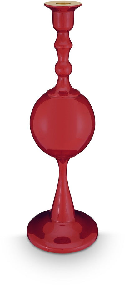 Pip studio chandelier sphère - bougeoir en métal - rouge foncé - 37cm