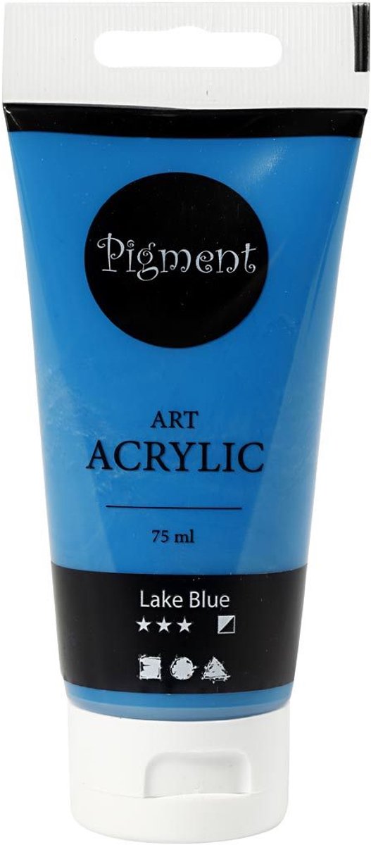 Creativ Company Pigment Art Acrylic Paint Lake Blue, 75 ml