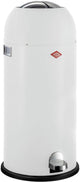 Wesco kickmaster maxi poubelle | poubelle à pédale | 40 litres | métal - blanc mat | poubelle - fabriquée en Allemagne