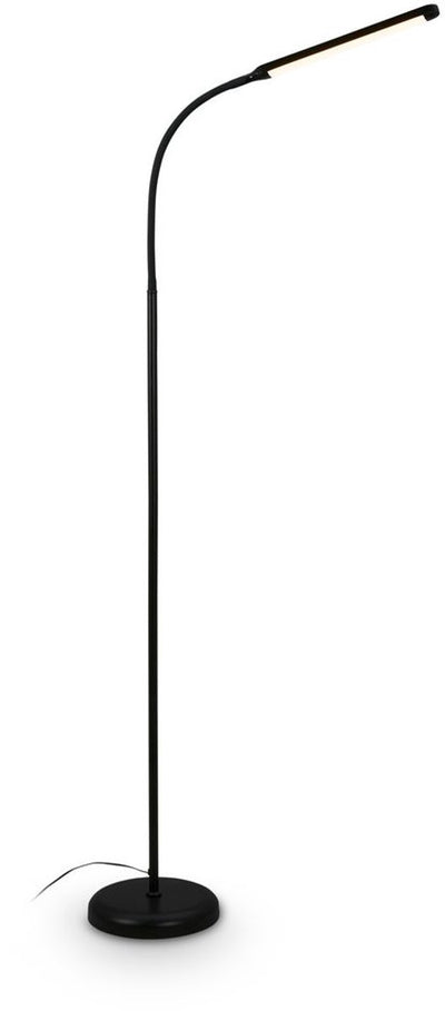 B.k.licht briloner mura – Lampadaire LED – dimmable – 6w – 600lm – commande tactile – lampe de bureau pivotante – noir – lampe de lecture moderne