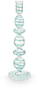 Pip studio - chandelier - accessoires pour la maison - bougeoir bleu clair - tourbillon en verre - 28 cm