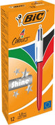 Stylo Bic brillant argent 12 pièces