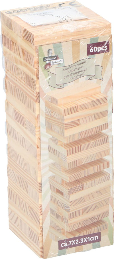 Jeu d'empilage en bois - 60 pièces
