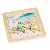 GOKI 4-couches Puzzle Seasons, 54st. - afbeelding 2