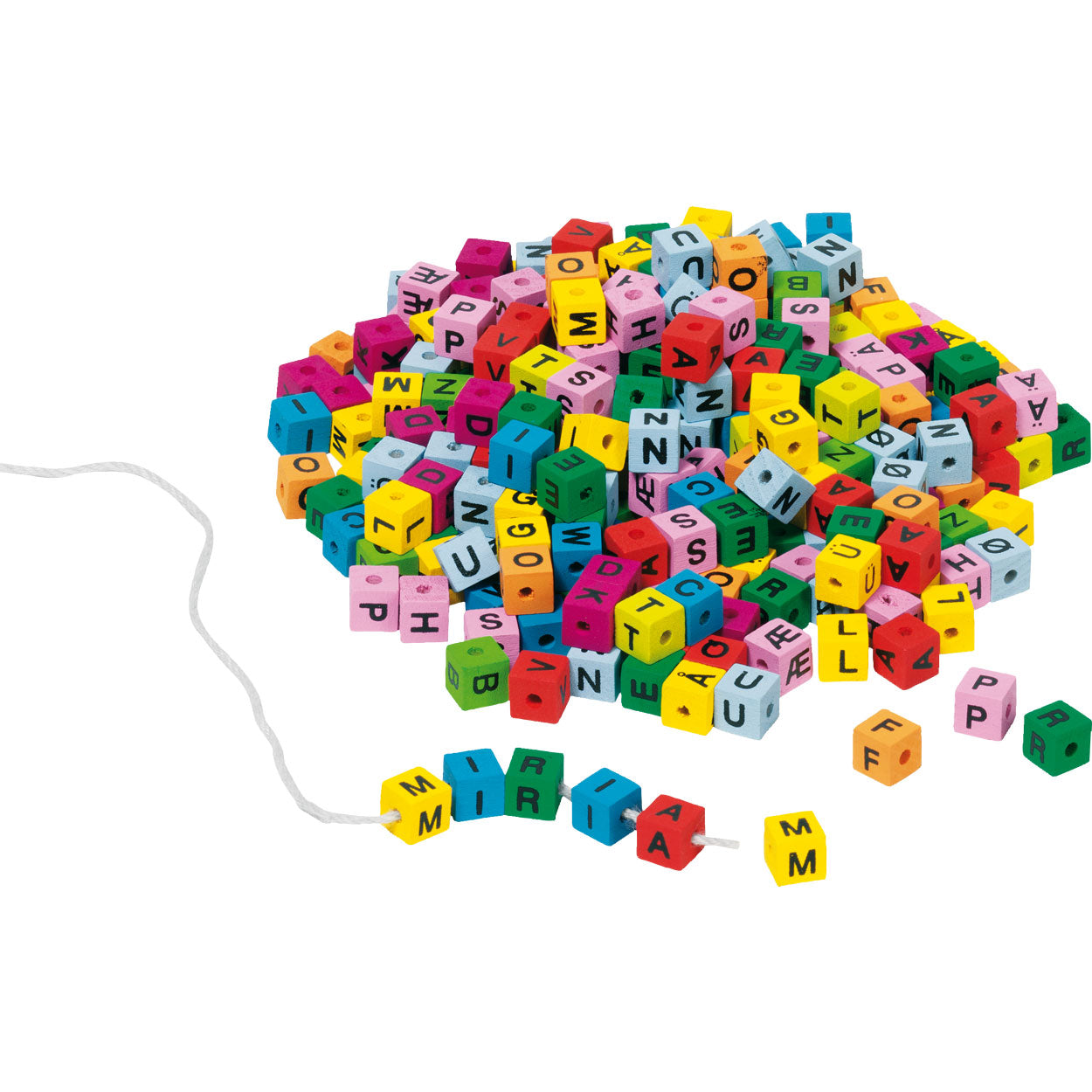 GOKI WOODEN LETTER PERGES COLORS, 300ST.