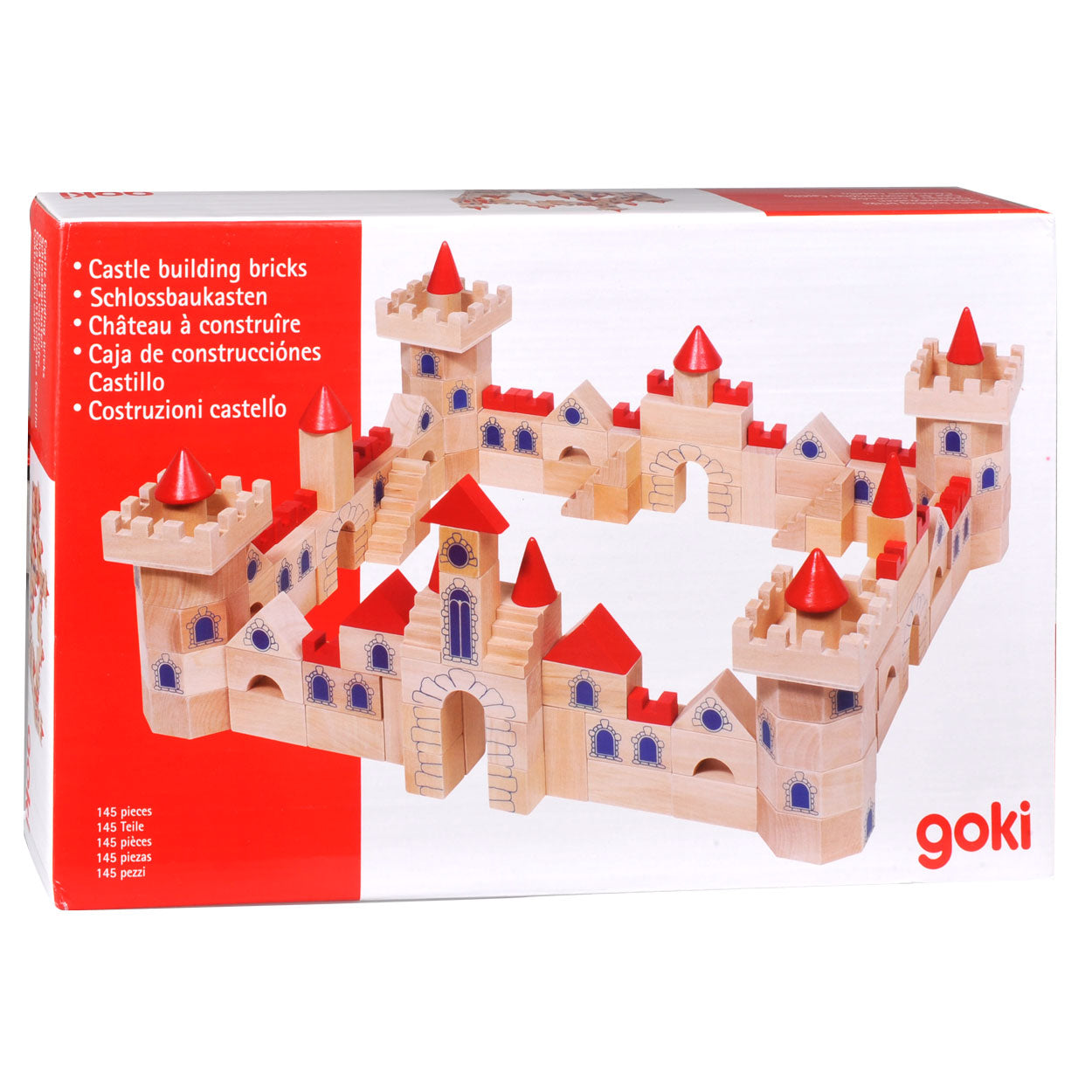 Goki Wooden Buildat Blocs Castle, 145dlg.