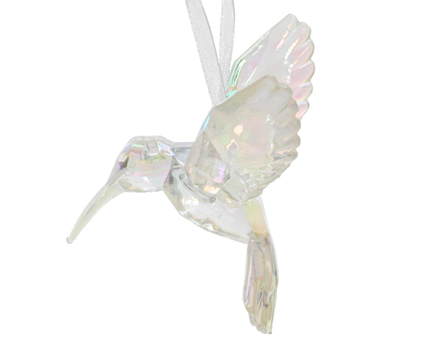 Decoris pendentif de Noël colibri en plastique 10cm iris