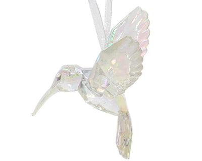 Decoris pendentif de Noël colibri en plastique 10cm iris